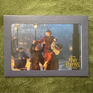 Disney Lithograph Mary Poppins Returns Costume Card - Red and Navy Scene